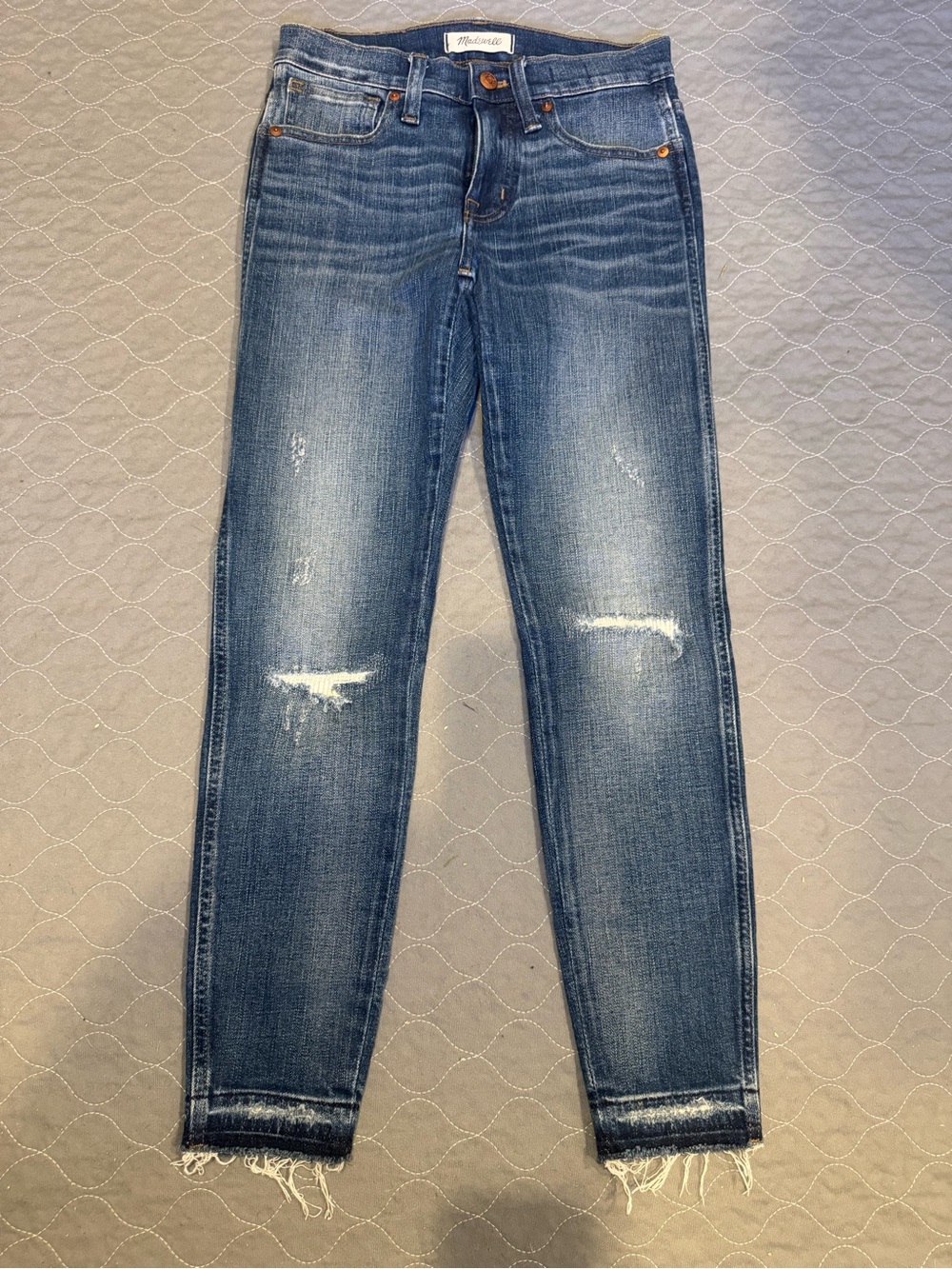 NWOT Madewell 9” high rise skinny Distressed Jeans